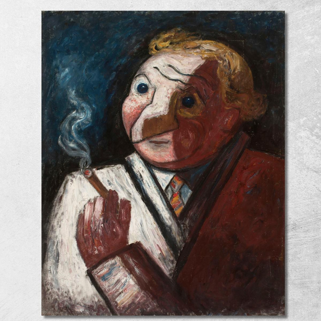 Uomo Con Un Sigaro Stéphane Manier Tadeusz Makowski tmk114 quadro stampato su tela