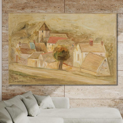 Piccola Città Tadeusz Makowski tmk122 quadro stampato su tela