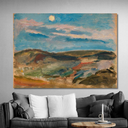 Collina Al Chiaro Di Luna Tadeusz Makowski tmk125 quadro stampato su tela