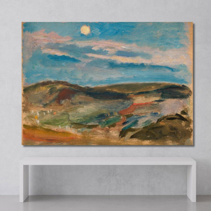 Collina Al Chiaro Di Luna Tadeusz Makowski tmk125 quadro stampato su tela