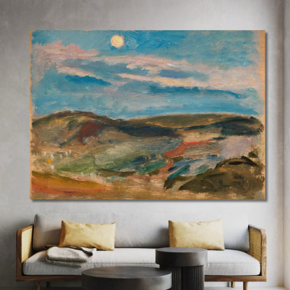 Collina Al Chiaro Di Luna Tadeusz Makowski tmk125 quadro stampato su tela