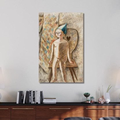 Bambina Nuda Con Un Berretto Blu Tadeusz Makowski tmk130 quadro stampato su tela