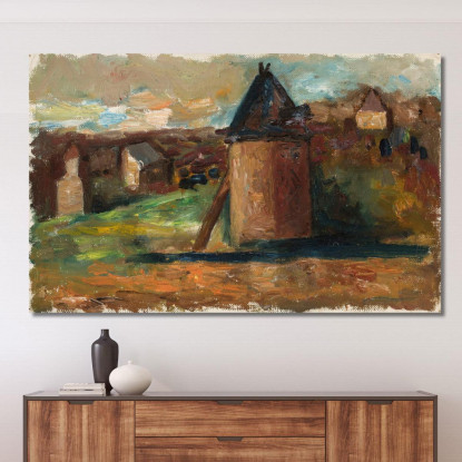 Paesaggio Con Edifici Urbani Tadeusz Makowski tmk135 quadro stampato su tela