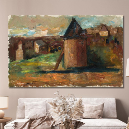 Paesaggio Con Edifici Urbani Tadeusz Makowski tmk135 quadro stampato su tela