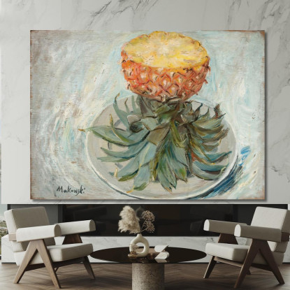 Ananas Su Un Piatto Tadeusz Makowski tmk139 quadro stampato su tela
