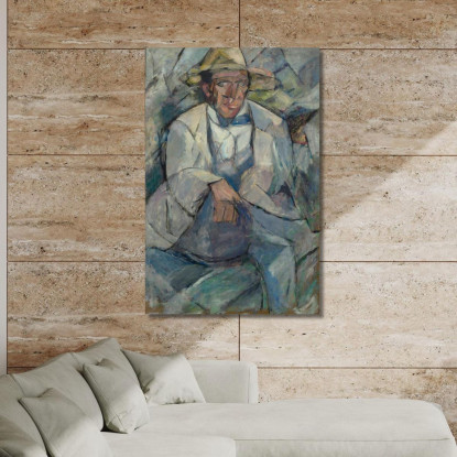 Ritratto Di Un Uomo Con Un Cappello Bianco Tadeusz Makowski tmk142 quadro stampato su tela