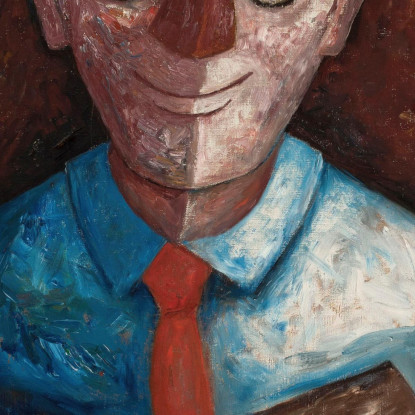 Ritratto Di Un Uomo Con Una Tavolozza Jacques Gotkowski Tadeusz Makowski tmk143 quadro stampato su tela