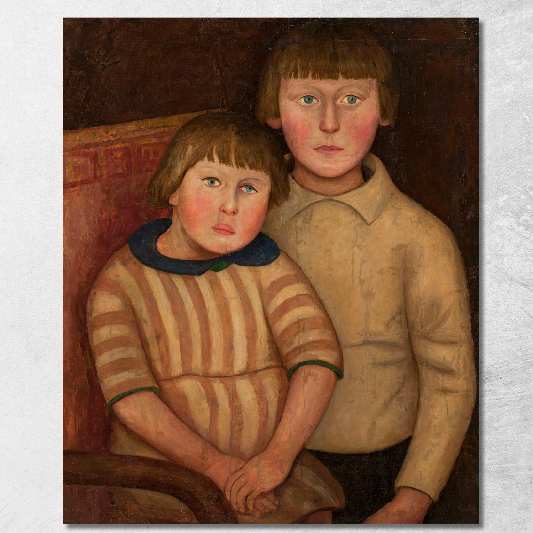 Ritratto Di Due Bambini Tadeusz Makowski tmk147 quadro stampato su tela