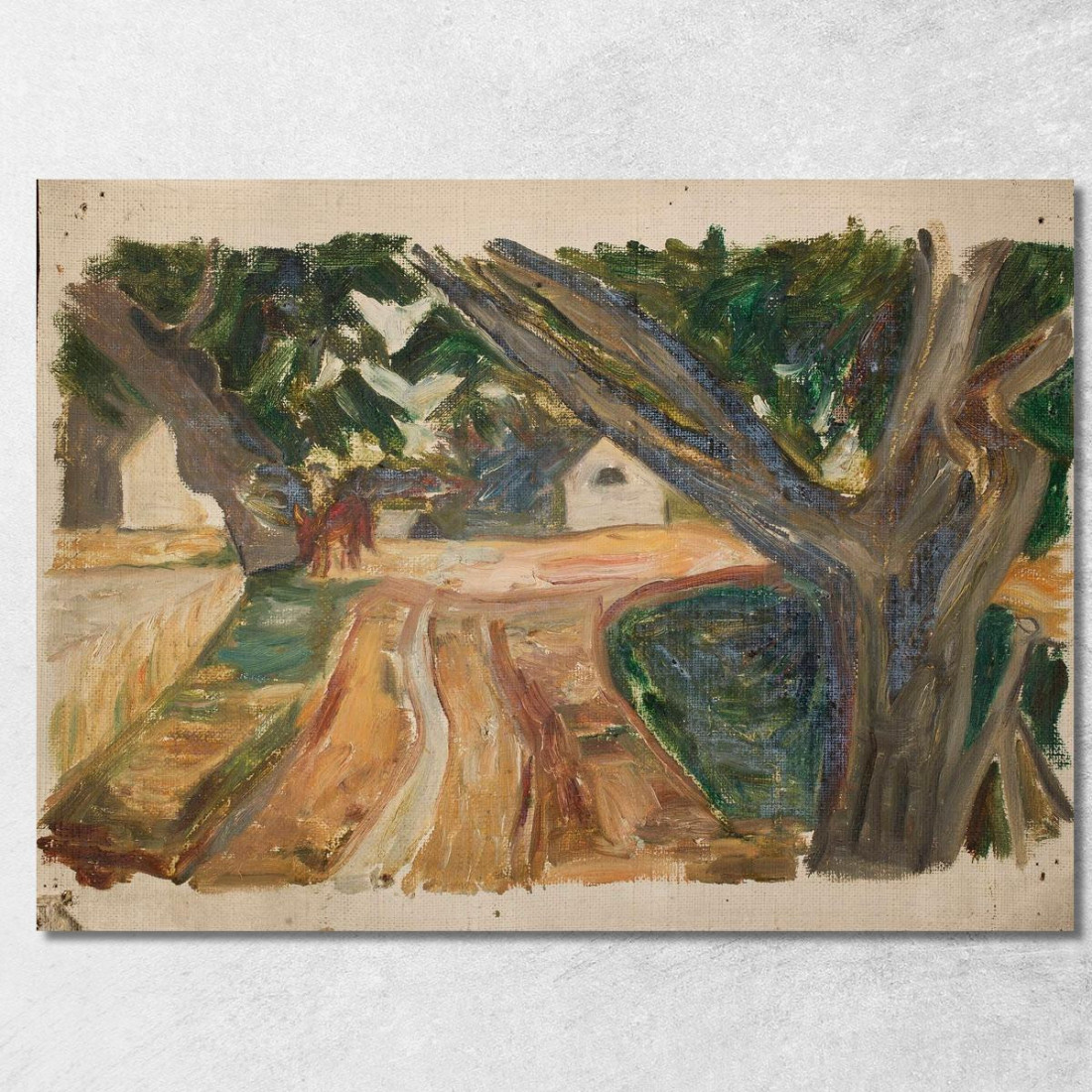 Alberi Lungo La Strada Tadeusz Makowski tmk159 quadro stampato su tela