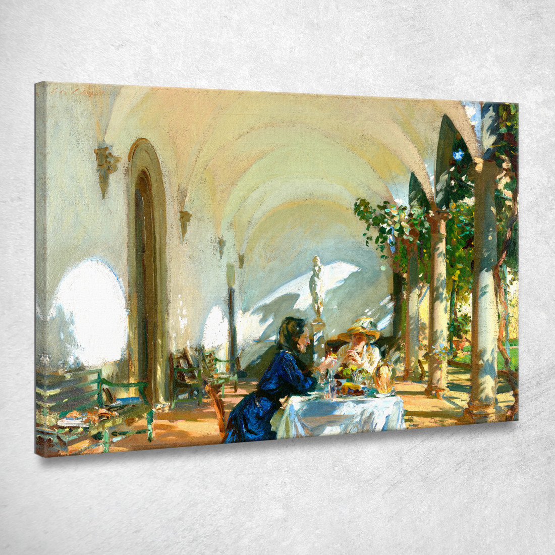 Colazione Nella Loggia John Singer Sargent jss28 quadro stampato su tela