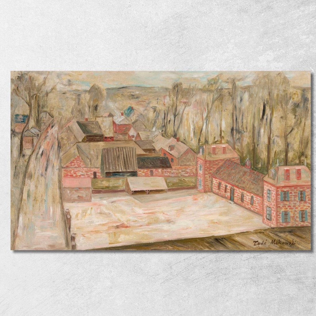 Vista Di Una Piccola Città Tadeusz Makowski tmk194 quadro stampato su tela