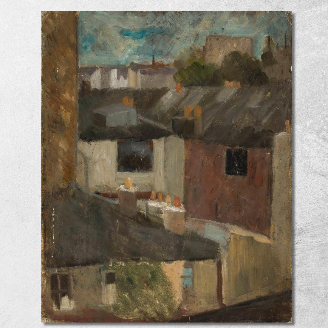 Vista Attraverso La Finestra Di Un Laboratorio Tadeusz Makowski tmk196 quadro stampato su tela