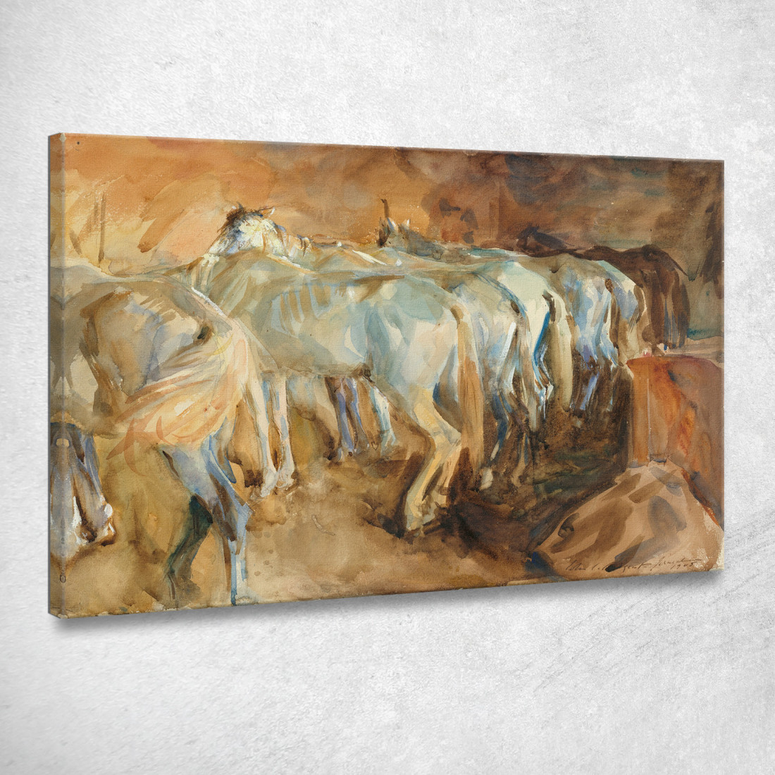 Cavalli Dell'Autobus A Gerusalemme John Singer Sargent jss32 quadro stampato su tela