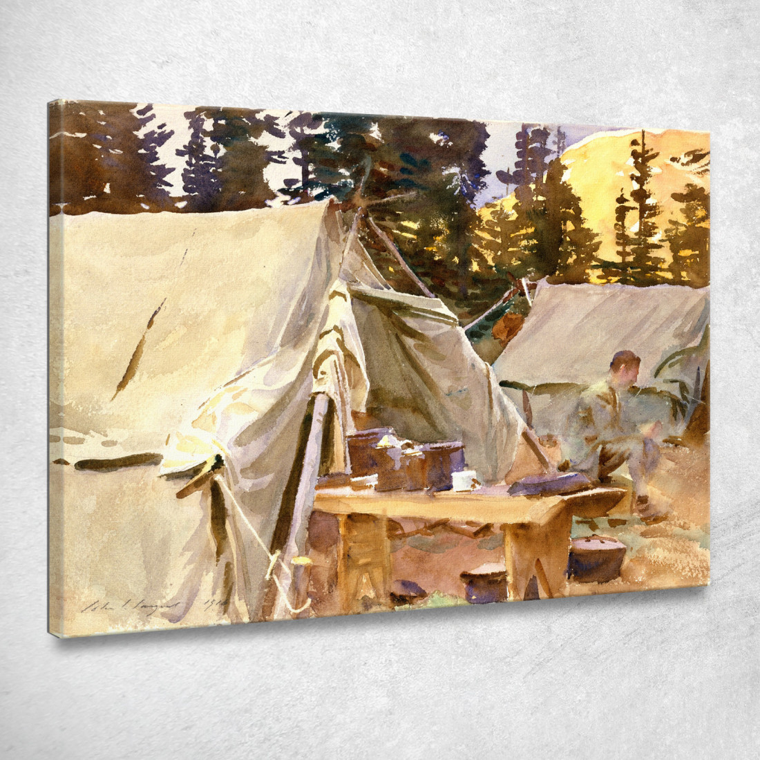 Accampamento Sul Lago O Hara John Singer Sargent jss35 quadro stampato su tela