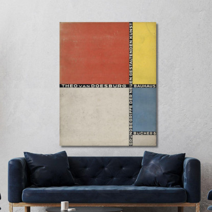 Bauhausbucher 6 Theo van Doesburg tvd2 quadro stampato su tela