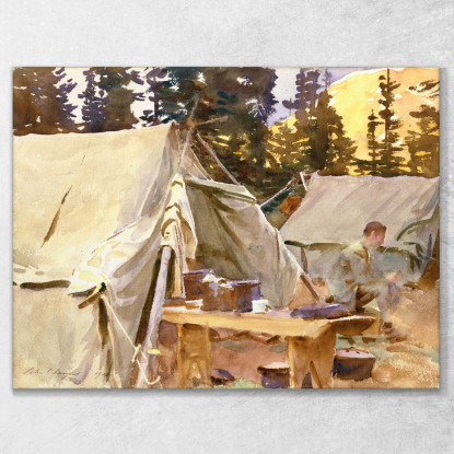Accampamento Sul Lago O Hara John Singer Sargent jss35 quadro stampato su tela
