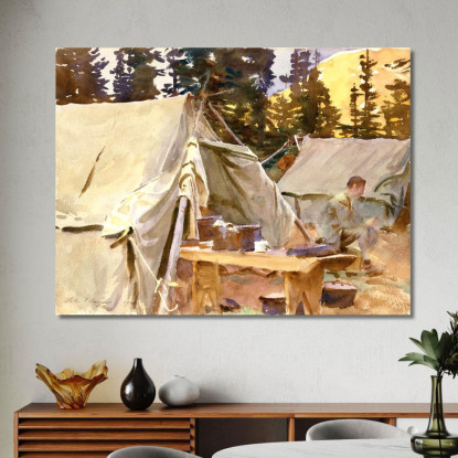Accampamento Sul Lago O Hara John Singer Sargent jss35 quadro stampato su tela