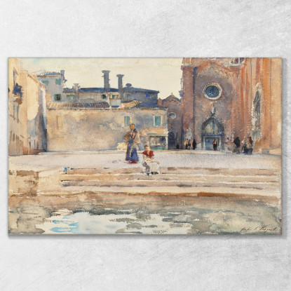 Campo Dei Frari Venice John Singer Sargent jss37 quadro stampato su tela