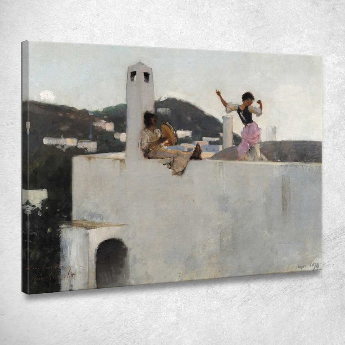 Ragazza Di Capri Sul Tetto John Singer Sargent jss39 quadro stampato su tela