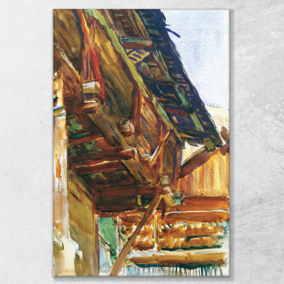 Chalet John Singer Sargent jss41 quadro stampato su tela