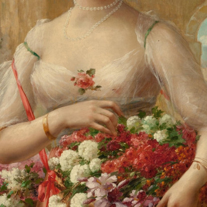 Con Le Rose Emile Vernon evr3 quadro stampato su tela