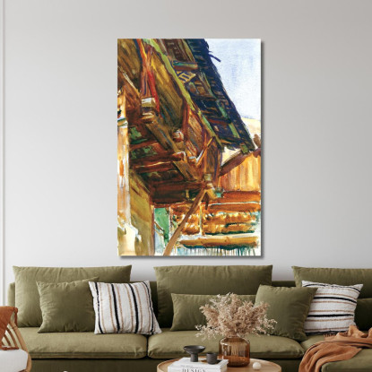 Chalet John Singer Sargent jss41 quadro stampato su tela
