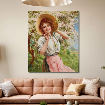 Primavera Emile Vernon evr11 quadro stampato su tela