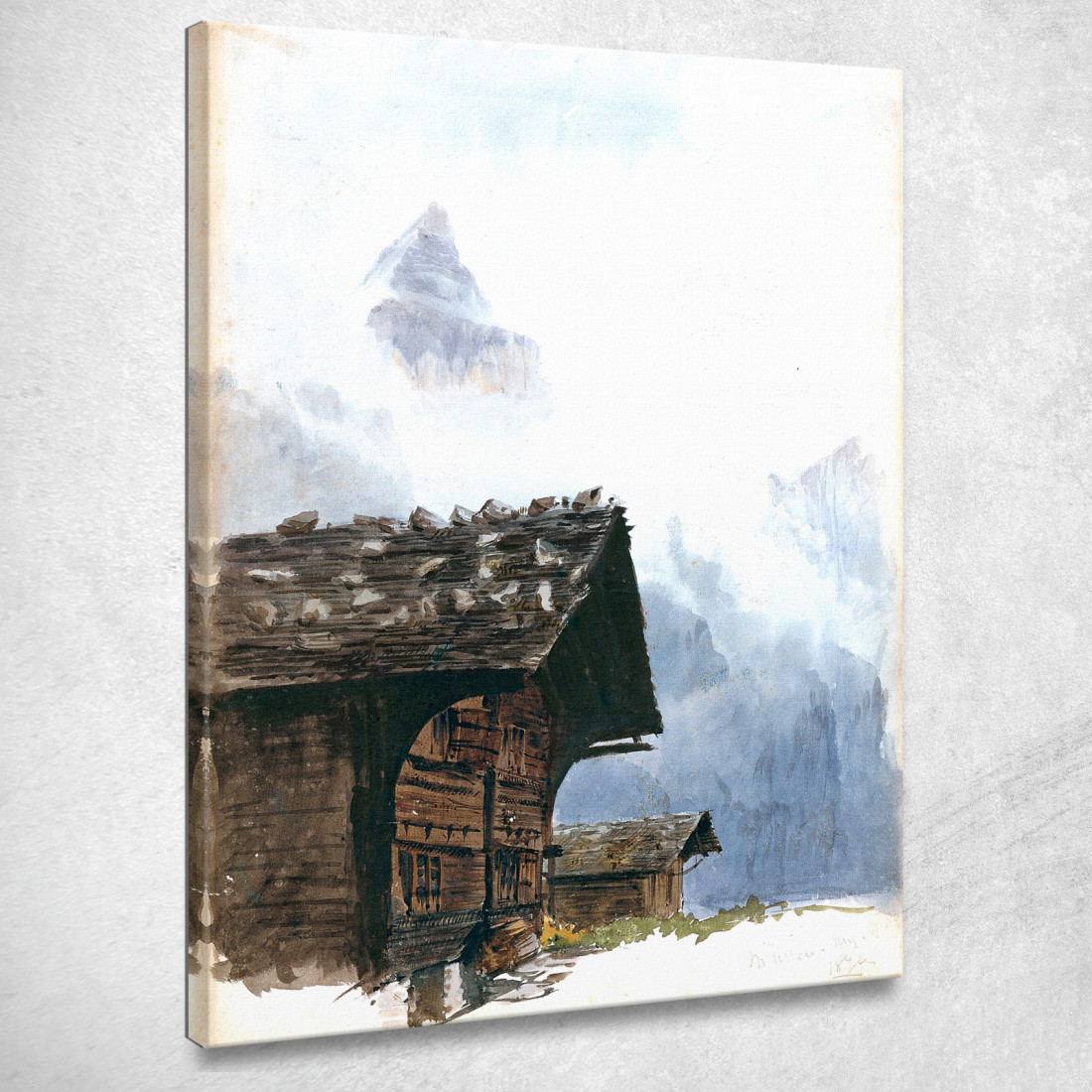 Chalet Mürren John Singer Sargent jss43 quadro stampato su tela