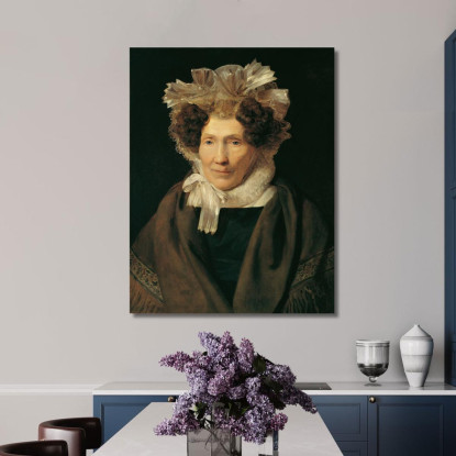 Anziana Donna Con Cuffia Bianca Ferdinand Georg Waldmüller fgw4 quadro stampato su tela