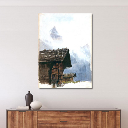 Chalet Mürren John Singer Sargent jss43 quadro stampato su tela
