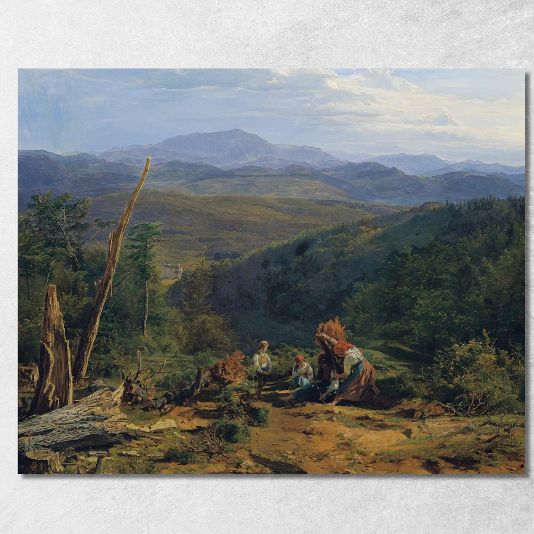 Paesaggio Del Wienerwald Con Il Castello Di Wildegg Ferdinand Georg Waldmüller fgw9 quadro stampato su tela