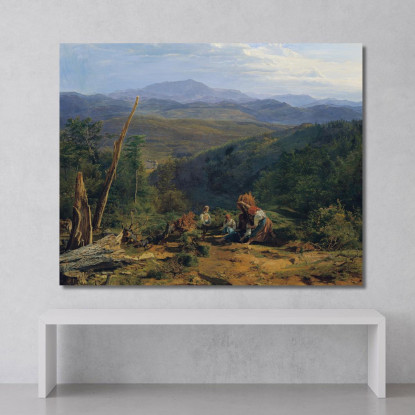 Paesaggio Del Wienerwald Con Il Castello Di Wildegg Ferdinand Georg Waldmüller fgw9 quadro stampato su tela