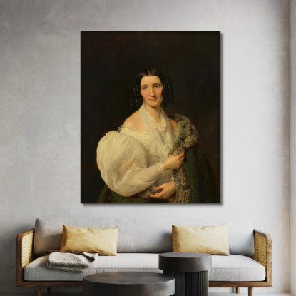 Barbara Von Schickh Come Sposa Di Wolfgang Ritter Von Manner Ferdinand Georg Waldmüller fgw11 quadro stampato su tela