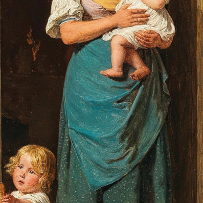 Il Bambino Buono Il Mendicante Ferdinand Georg Waldmüller fgw25 quadro stampato su tela