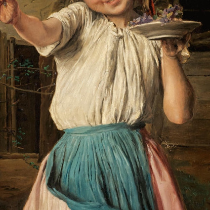La Ragazza Delle Violette Ferdinand Georg Waldmüller fgw27 quadro stampato su tela