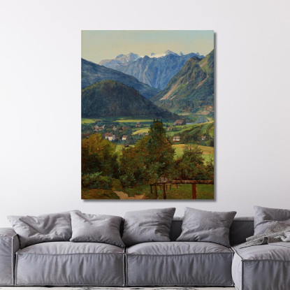 Il Dachstein Dal Sophien-Doppelblick Presso Ischl Ferdinand Georg Waldmüller fgw30 quadro stampato su tela