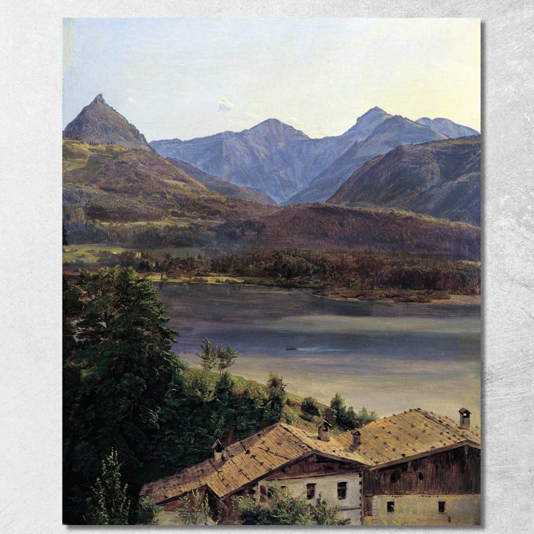 Il Lago Wolfgangsee Ferdinand Georg Waldmüller fgw35 quadro stampato su tela