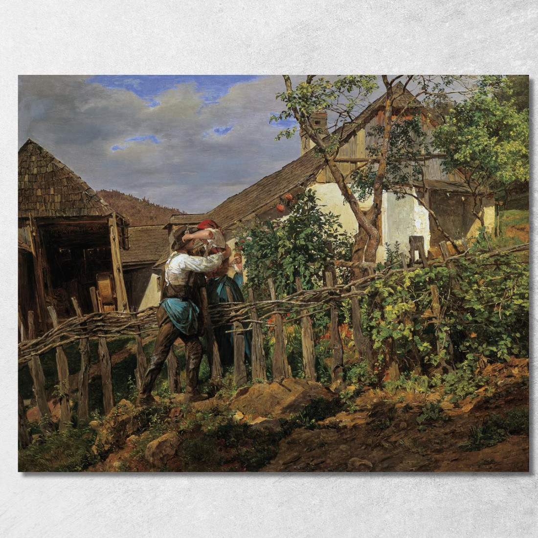 I Vicini Ferdinand Georg Waldmüller fgw40 quadro stampato su tela