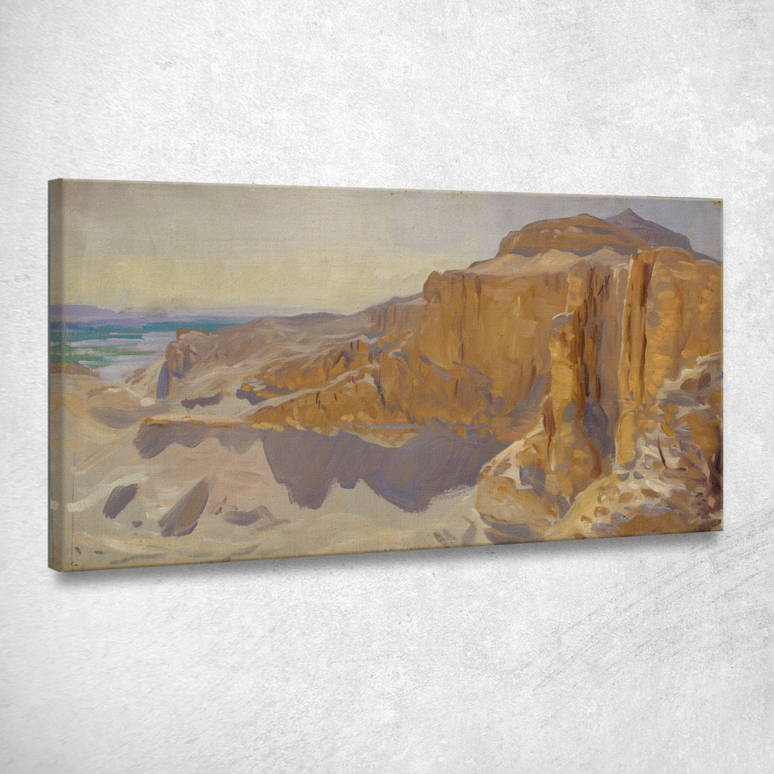 Scogliere A Deir El Bahri Egitto John Singer Sargent jss48 quadro stampato su tela