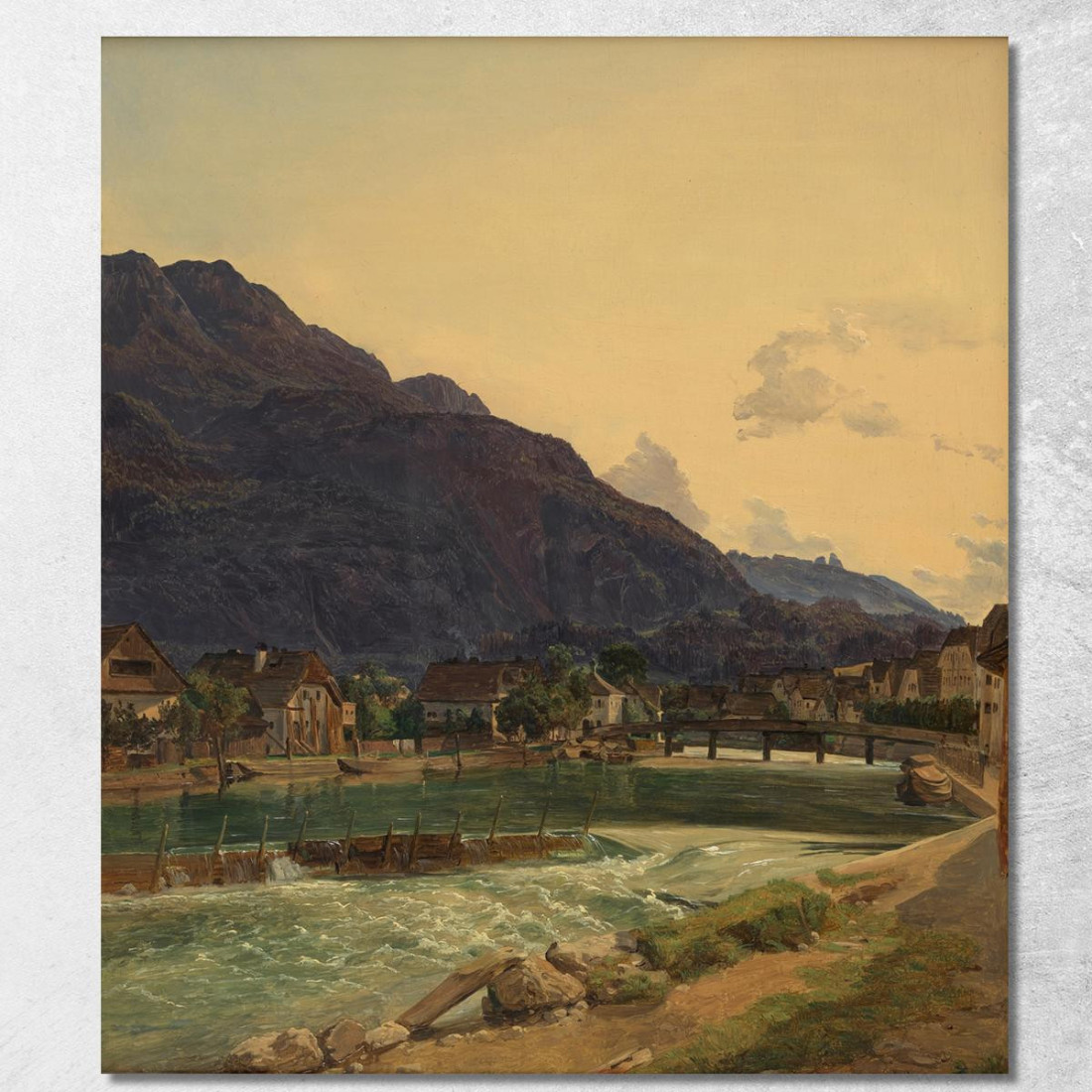 Il Fiume Traun Presso Ischl Ferdinand Georg Waldmüller fgw47 quadro stampato su tela