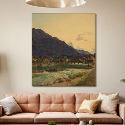 Il Fiume Traun Presso Ischl Ferdinand Georg Waldmüller fgw47 quadro stampato su tela
