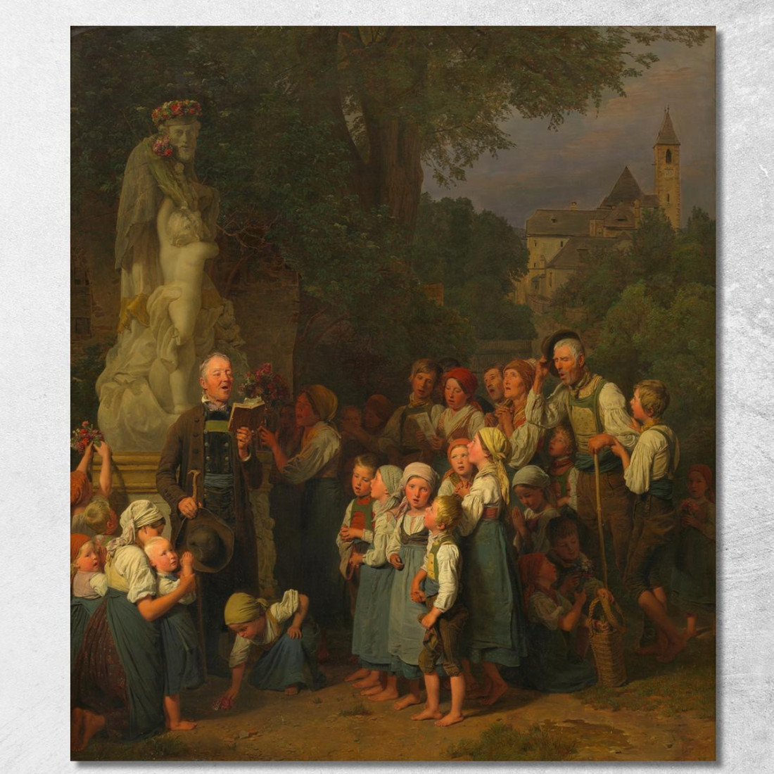La Venerazione Di San Giovanni Ferdinand Georg Waldmüller fgw48 quadro stampato su tela