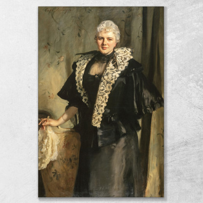 Constance Wynne-Roberts La Signora Ernest Hills Di Redleaf John Singer Sargent jss49 quadro stampato su tela
