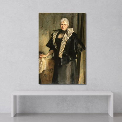 Constance Wynne-Roberts La Signora Ernest Hills Di Redleaf John Singer Sargent jss49 quadro stampato su tela