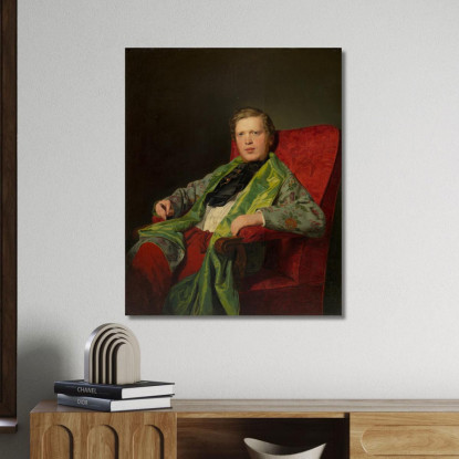 Emanuel Ritter Von Neuwall (1813-1879) Ferdinand Georg Waldmüller fgw53 quadro stampato su tela