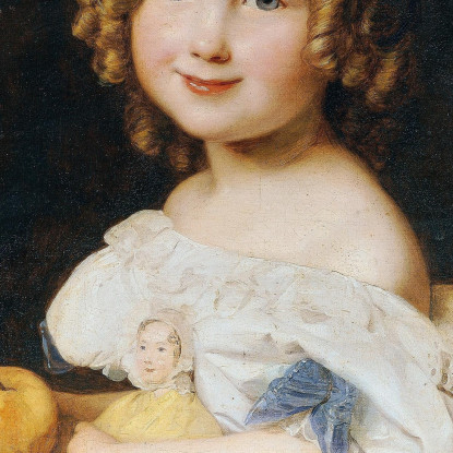 Emilie Werner La Figlia Dei Coniugi Johann E Magdalena Werner Ferdinand Georg Waldmüller fgw54 quadro stampato su tela