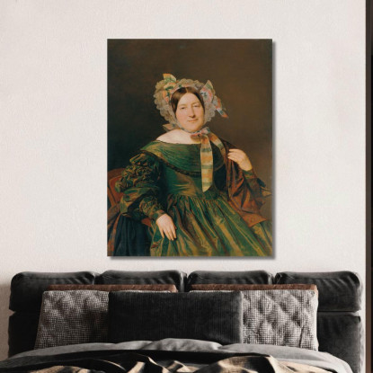 Donna In Abito Verde Cangiante Salmone Ferdinand Georg Waldmüller fgw56 quadro stampato su tela