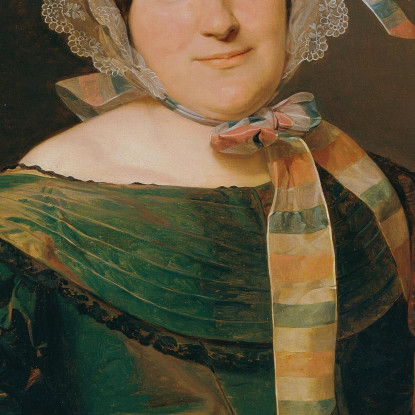 Donna In Abito Verde Cangiante Salmone Ferdinand Georg Waldmüller fgw56 quadro stampato su tela