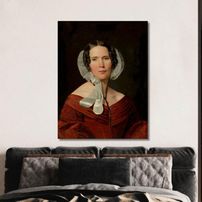 Signora Von Bartsch Ferdinand Georg Waldmüller fgw58 quadro stampato su tela