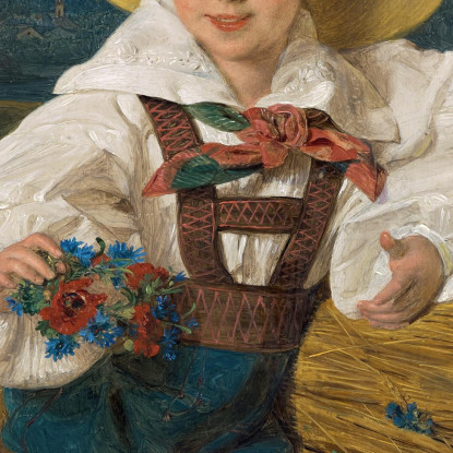 Il Conte Demetrius Apraxin Da Bambino Davanti A Un Paesaggio Montano Ferdinand Georg Waldmüller fgw61 quadro stampato su tela
